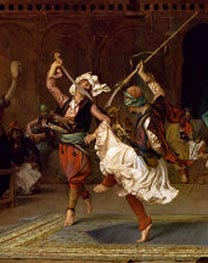 The Pyrrhic Dance (Detail), 1885 von Gerome | Leinwand Kunstdruck