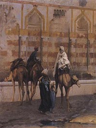 Camels at the Watering Place (Detail), 1894 by Gerome | Canvas Print