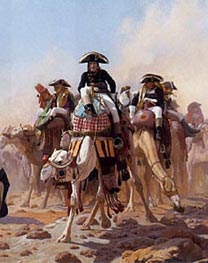 Napoleon and His General Military Staff in Egypt (Detail) | Gerome | Painting Reproduction