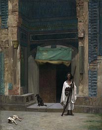 Portal of the Green Mosque (Sentinel at the Sultan's Tomb) | Gerome | Gemälde Reproduktion