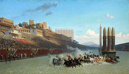 Chariot Race (Circus Maximus), 1876 by Gerome | Canvas Print