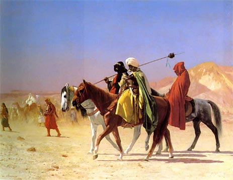 Araber durchqueren die Wüste, 1870 | Gerome | Giclée Leinwand Kunstdruck