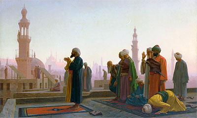 Prayer in Cairo (Prayer on the Rooftops of Cairo), 1865 | Gerome | Giclée Leinwand Kunstdruck