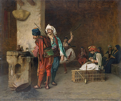 Cafe House, Cairo (Casting Bullets), c.1870 | Gerome