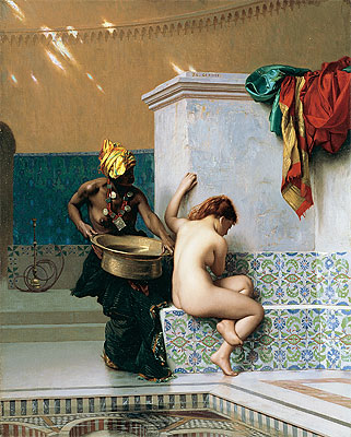 Moorish Bath, Two Women (Turkish Bath), 1870 | Gerome