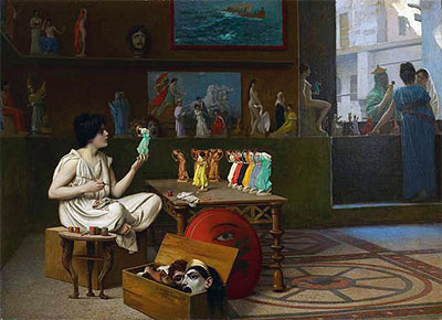 The Antique Pottery Painter: Sculpturæ vitam insufflat pictura, 1893 | Gerome | Giclée Leinwand Kunstdruck