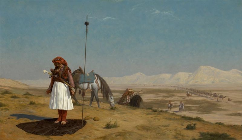 Prayer in the Desert, 1864 | Gerome