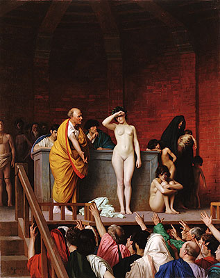 Slave Market in Ancient Rome, c.1884 | Gerome