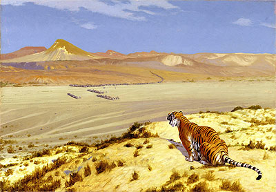Tiger on the Watch, c.1888 | Gerome