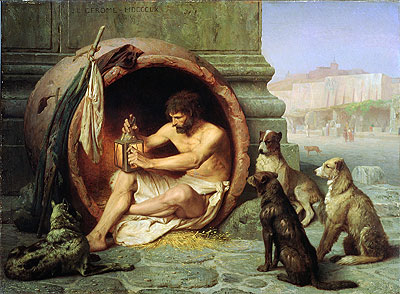 Diogenes, 1860 | Gerome | Giclée Leinwand Kunstdruck