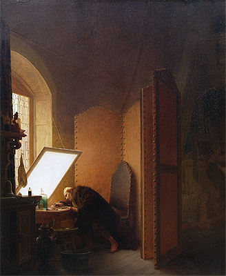 Rembrandt Etching a Plate in His Atelier, 1861 | Gerome | Giclée Canvas Print