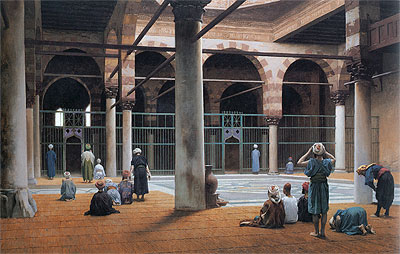 Interior of a Mosque, c.1890/99 | Gerome | Giclée Leinwand Kunstdruck