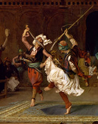 The Pyrrhic Dance (Detail), 1885 | Gerome | Giclée Leinwand Kunstdruck