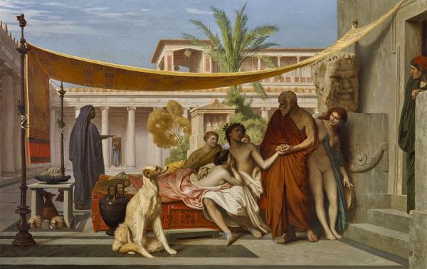 Socrates Seeking Alcibiades at the House of Aspasia, 1861 | Gerome