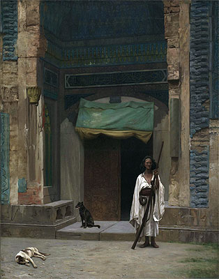 Portal of the Green Mosque (Sentinel at the Sultan's Tomb), c.1870 | Gerome | Giclée Leinwand Kunstdruck