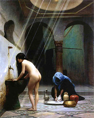 A Moorish Bath (Turkish Woman Bathing), 1870 | Gerome | Giclée Leinwand Kunstdruck