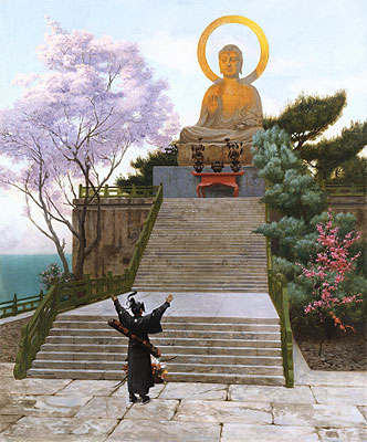 Japaner, die eine Gottheit anflehen, n.d. | Gerome