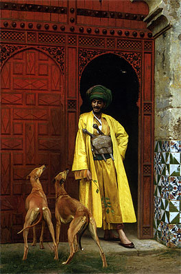An Arab and His Dogs, 1875 | Gerome