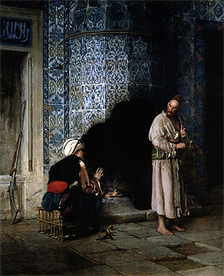 Conversation by the Fire, 1881 | Gerome