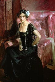 Sorolla y Bastida | Clotilde in an Evening Dress, 1910 | Giclée Canvas Print