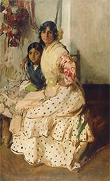 Pepilla die Zigeunerin und ihre Tochter, 1910 von Sorolla y Bastida | Leinwand Kunstdruck