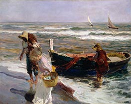 Ankunft der Fischerei, 1899 von Sorolla y Bastida | Leinwand Kunstdruck
