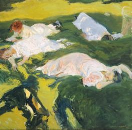 Die Siesta, 1911 von Joaquín Sorolla | Giclée Leinwand-Kunstdruck
