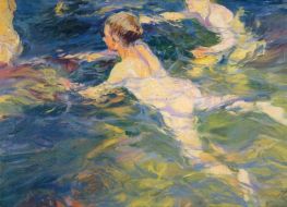 Schwimmer, Jávea, 1905 von Joaquín Sorolla | Giclée Leinwand-Kunstdruck