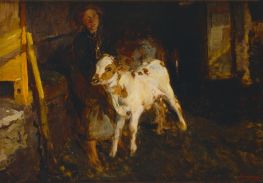 Das Kalb, 1902 von Joaquín Sorolla | Giclée Leinwand-Kunstdruck