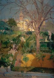 The Gardens of the Alcázar of Seville in Winter, 1908 | Joaquín Sorolla