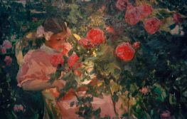 Elena Between Roses, 1907 | Joaquín Sorolla