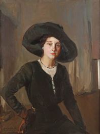 Elena in Black Hat, 1910 | Joaquín Sorolla