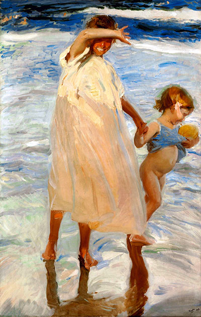 Two Sisters, Valencia, 1909 | Sorolla y Bastida | Giclée Leinwand Kunstdruck