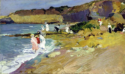 Sorolla y Bastida | Beach Scene, 1906 | Giclée Canvas Print