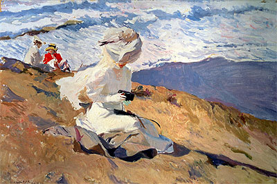 The Beach at Biarritz, 1906 | Sorolla y Bastida