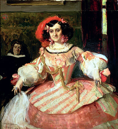 Portrait of Maria Guerrero, actress and director of Teatro Espanol in Madrid, 1906 | Sorolla y Bastida