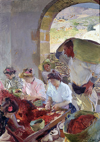 Preparing the Dry Grapes, 1890 | Sorolla y Bastida