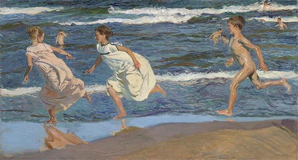 Running on the Beach. Valencia, 1908 | Sorolla y Bastida | Giclée Canvas Print