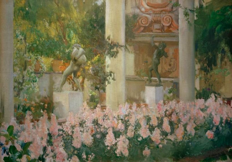 Matthiolas in the Garden of Sorollas House, c.1918 | Joaquín Sorolla | Giclée Canvas Print