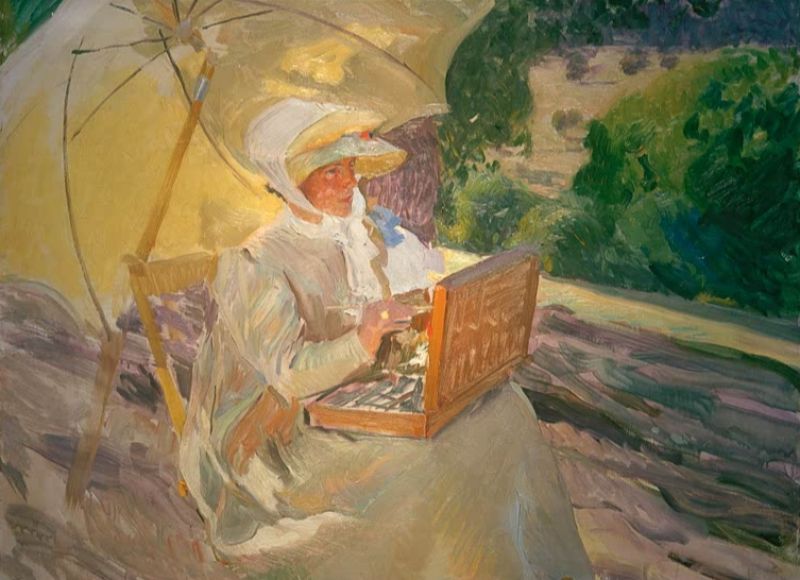 Maria Painting in El Pardo, 1907 | Joaquín Sorolla | Giclée Canvas Print
