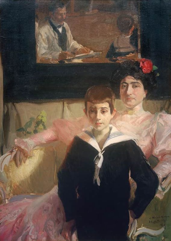 Lucrecia Arana and Her Son. The Benlliure Arana Family, 1906 | Joaquín Sorolla | Giclée Canvas Print