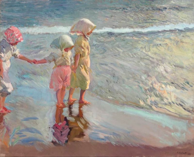 The Three Sisters on the Beach, 1908 | Joaquín Sorolla | Giclée Canvas Print