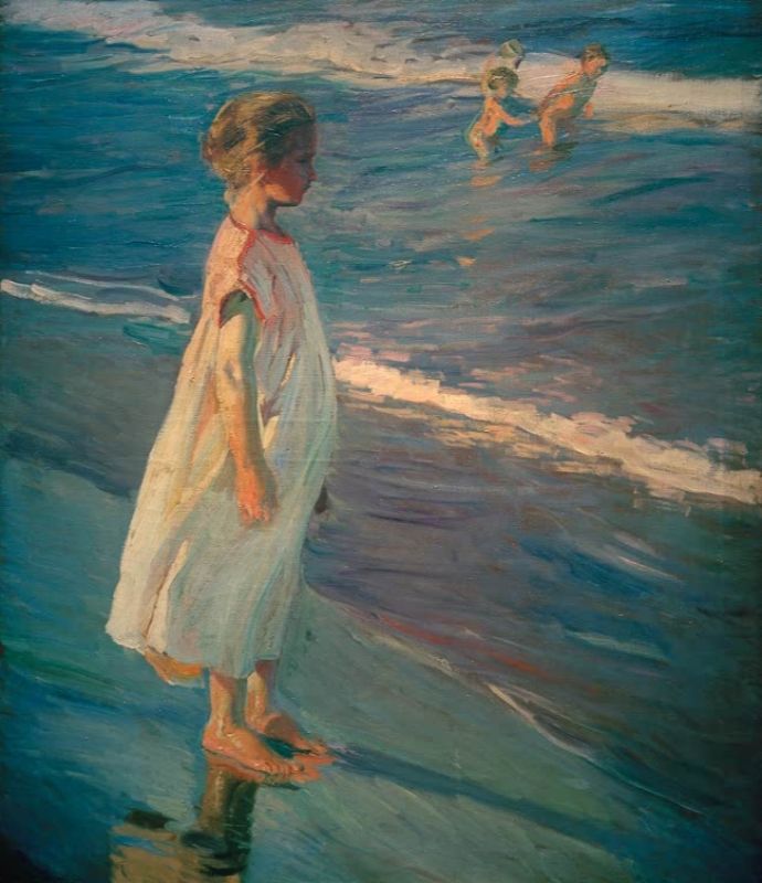 Bath Time. Girl on the Beach, 1904 | Joaquín Sorolla | Giclée Canvas Print