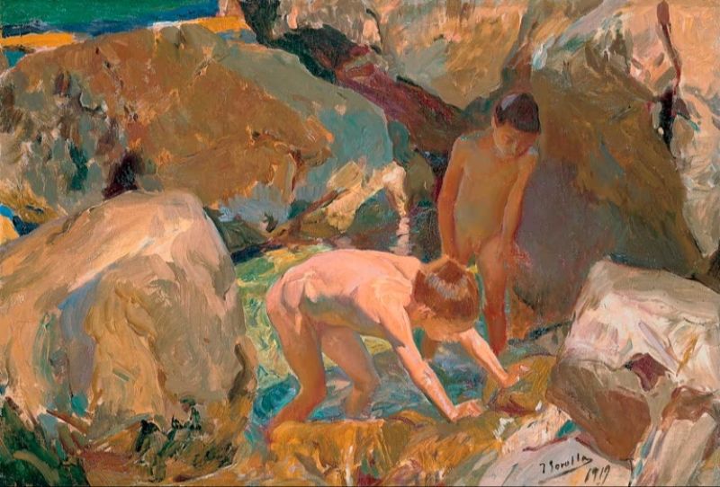 Children Looking for Shellfish, 1919 | Joaquín Sorolla | Giclée Canvas Print