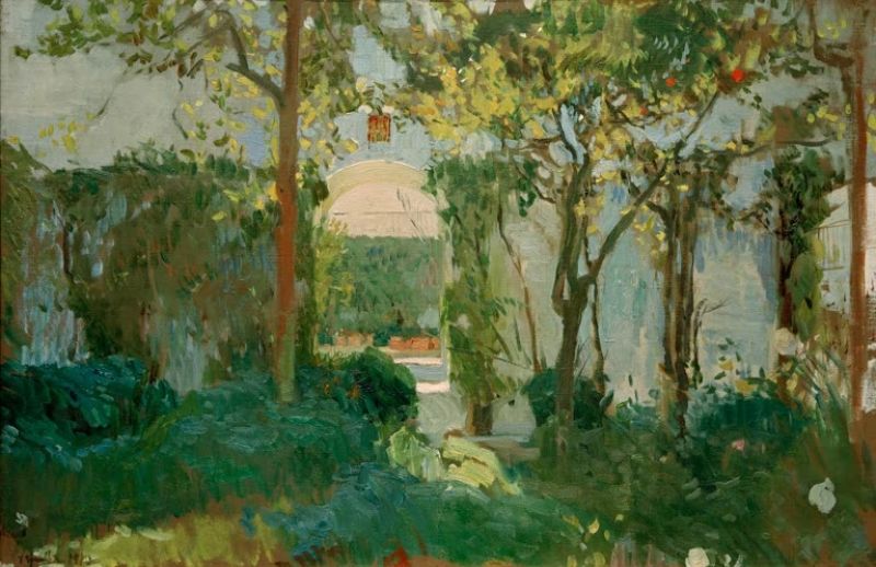 Old Garden in the Alcázar of Seville, 1910 | Joaquín Sorolla | Giclée Canvas Print