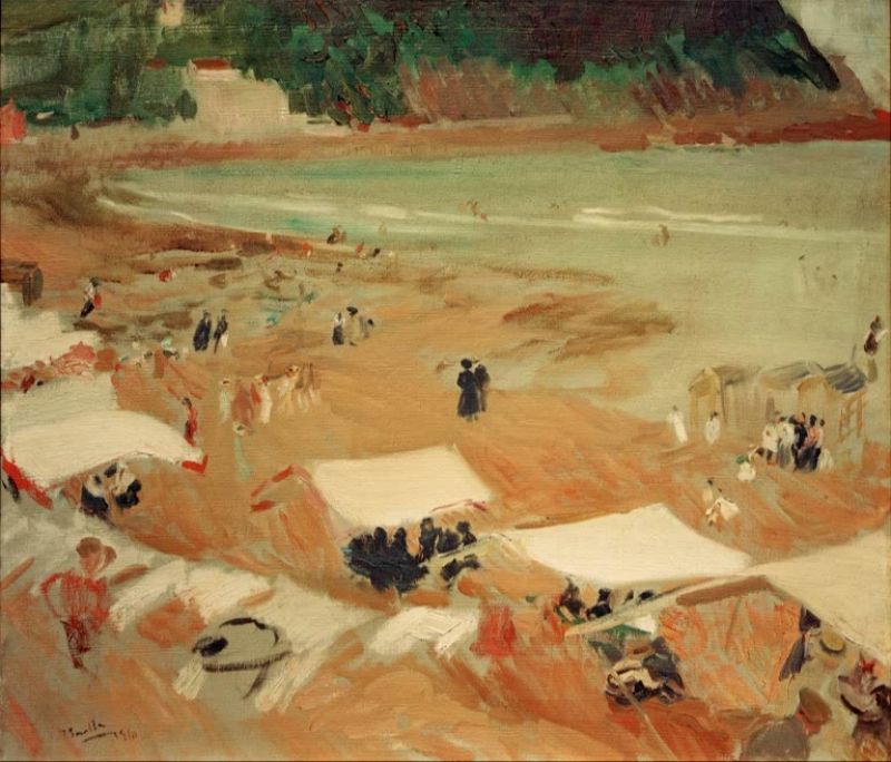 The Beach of Zarauz, 1910 | Joaquín Sorolla | Giclée Canvas Print