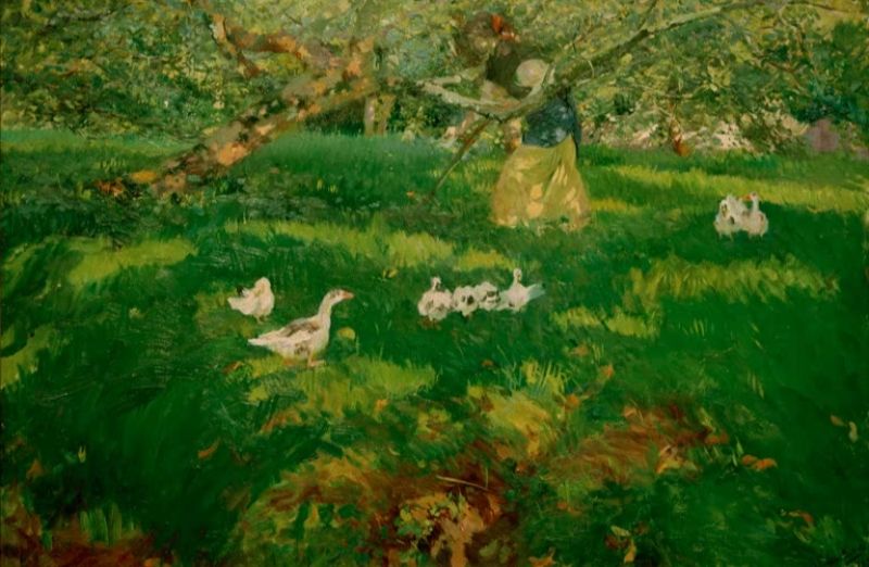 Woman Making Hay in Asturia, 1903 | Joaquín Sorolla | Giclée Canvas Print