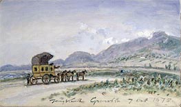 The Diligence from Grenoble to Sassenage, 1875 von Jongkind | Papier-Kunstdruck
