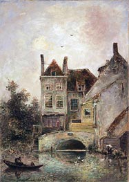 The Artist's House, Maassluis, 1871 von Jongkind | Leinwand Kunstdruck