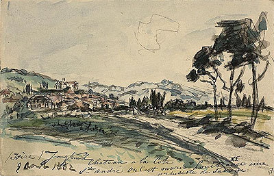 Chateau, Cote Saint Andre, 1882 | Jongkind | Giclée Paper Art Print